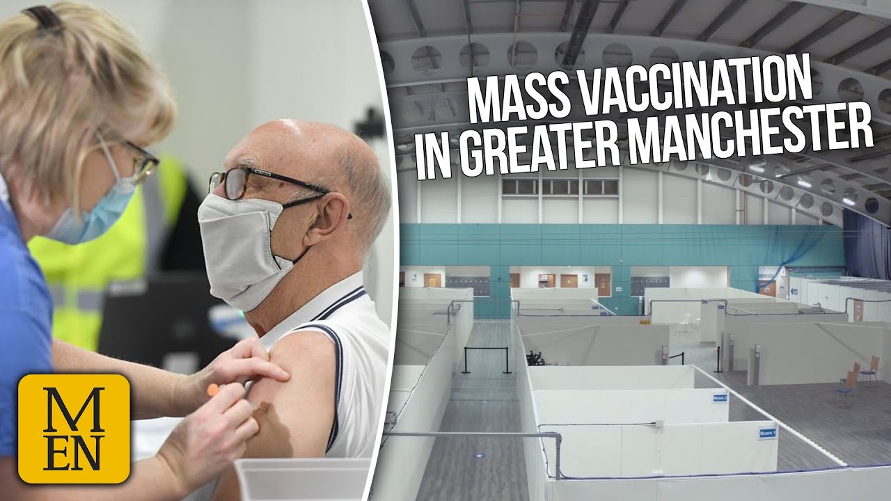 Huge mass vaccination centre opens at Manchester Etihad campus