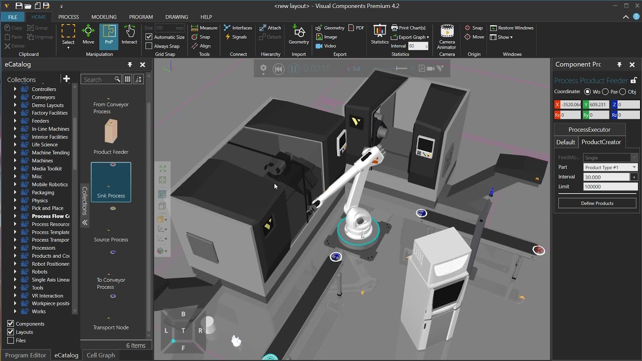 Design and Simulate within minutes using Visual Components
