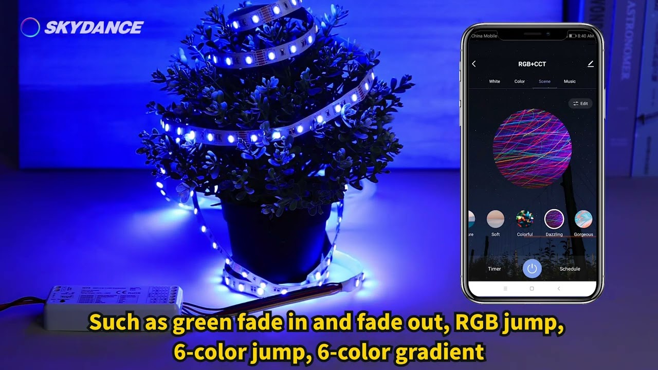 SKYDANCE WT5 5 in 1 RF WiFi controller Tuya app control/Voice control/ Music/Timer function
