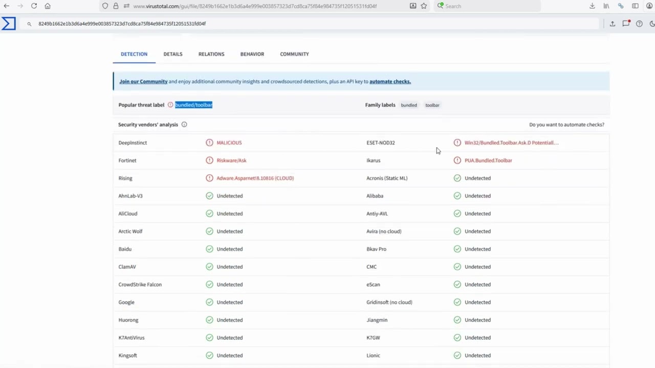 Why VirusTotal URL Scan Is Clean but File Hash Shows Detections Epson Driver Explained