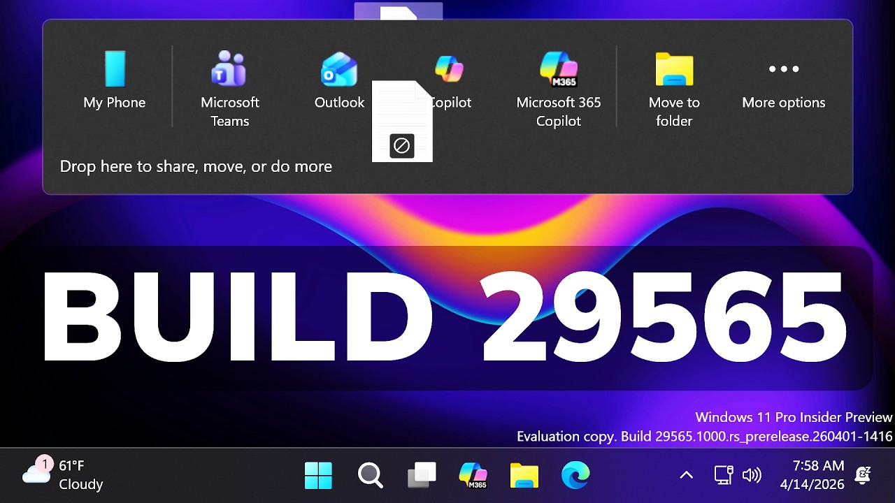 Новая сборка Windows 11 vNext 29565 &ndash; новая заставка, изменения в следующей версии Windows (Canary)