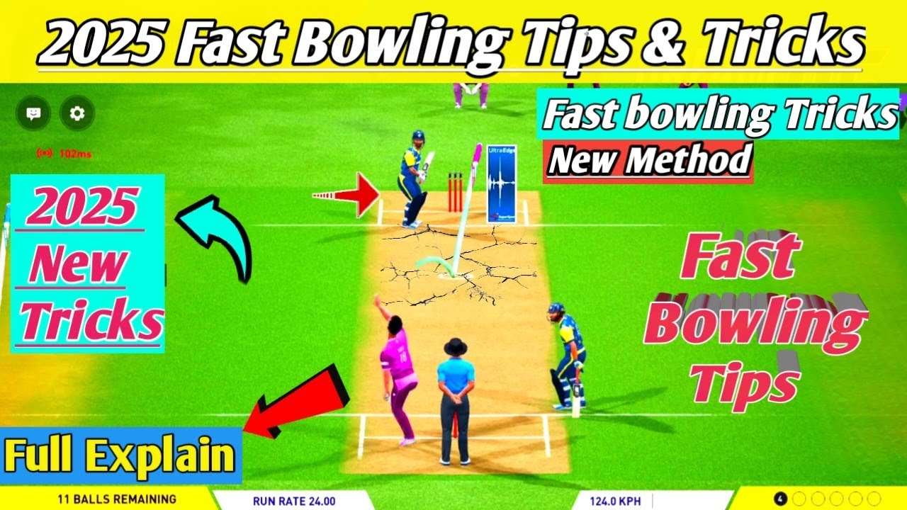 Dream Cricket 2025 fast bowling tips and tricks in green peach🔥| Full Explain Fast bowling in DC25