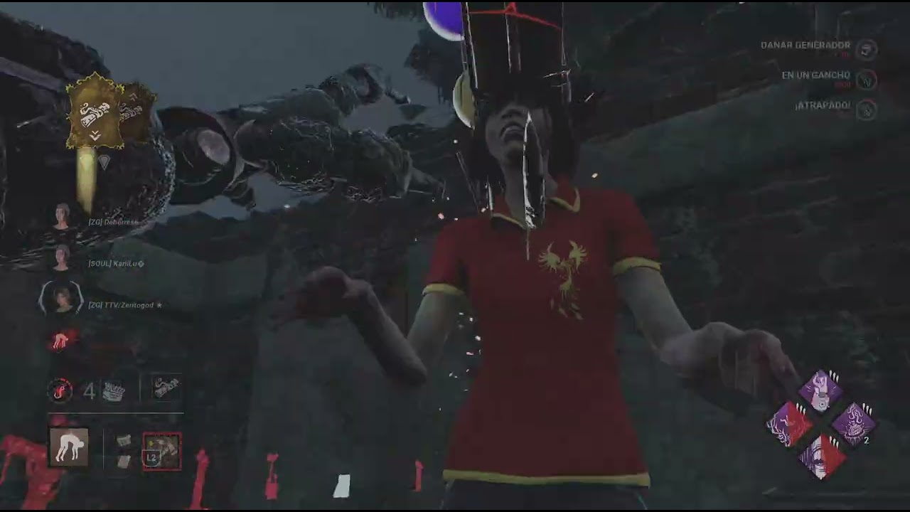 Dead by Daylight Partida con Springtrap road to prestigio 100 jugando a 12 cuelgues vs streamer