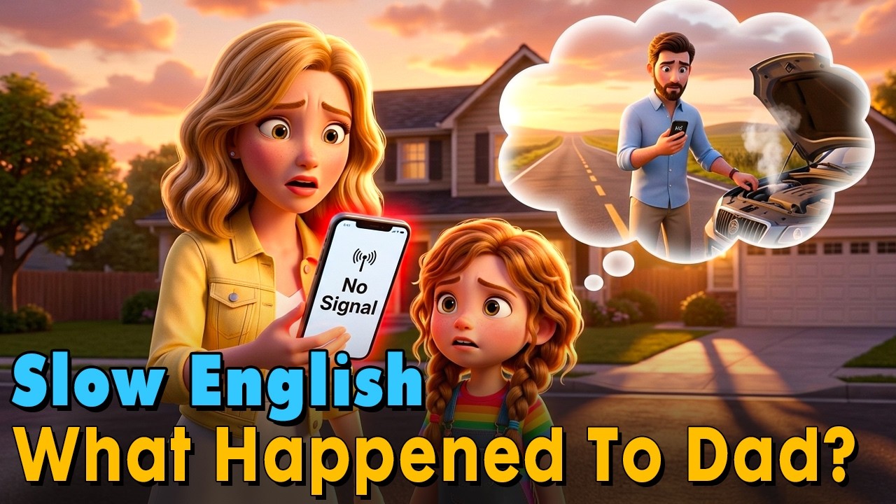 Dad is Missing? | Easy English Listening Practice Story (A1-A2 Level)