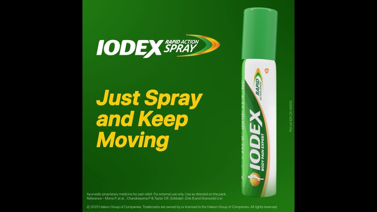 Pain slows you down, but Iodex Spray keeps you going. #IodexSpray