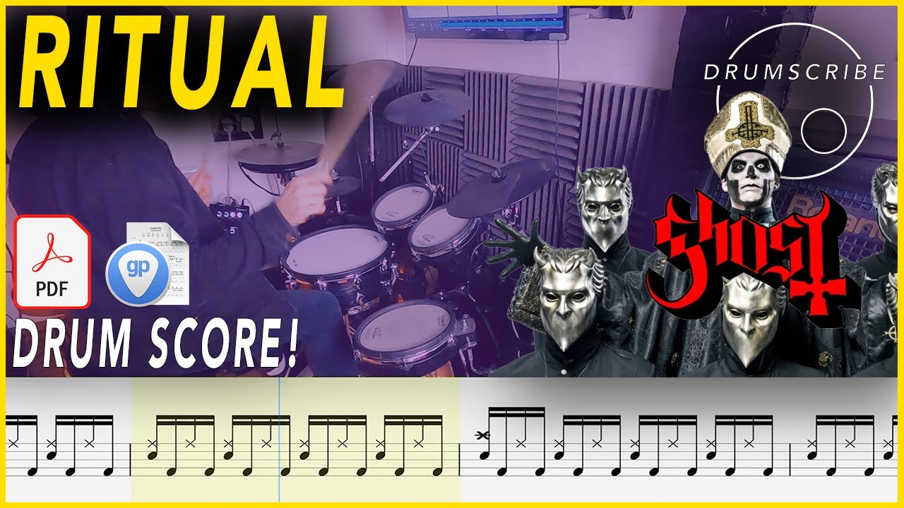 Ritual - Ghost | DRUM SCORE Sheet Music | #182 DRUMSCRIBE
