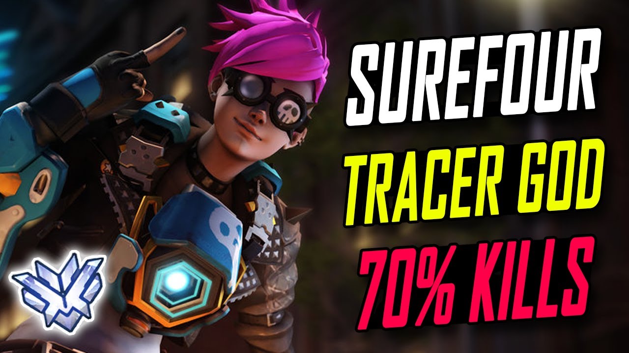 BEST TRACER IN THE WORLD SUREFOUR!!! 63 KILLS!! 70% KILLPARTICIPATION [ OVERWATCH TOP 500 SEASON 5 ]