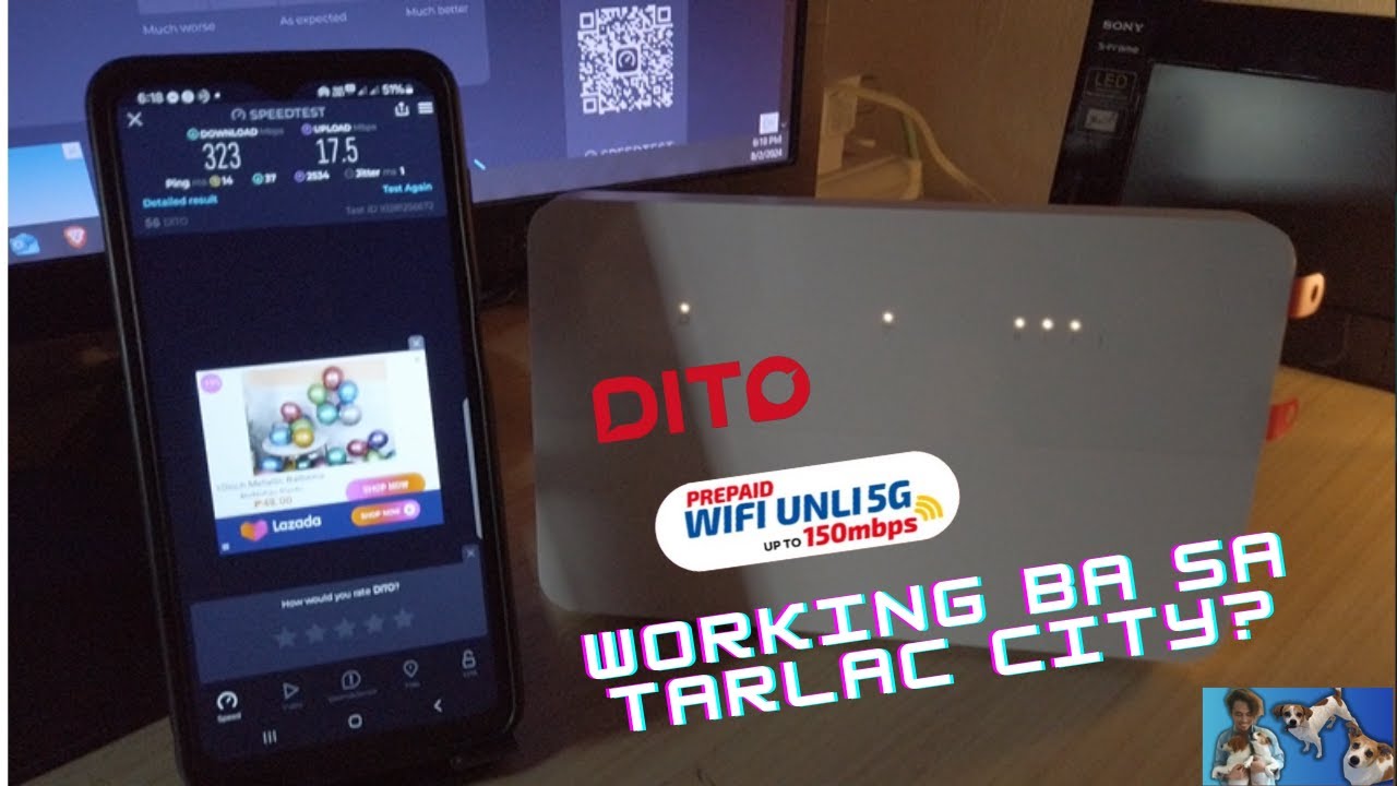 DITO Home Prepaid Wifi 5G Unboxing/Speed test at Working ba sa (Tarlac City)