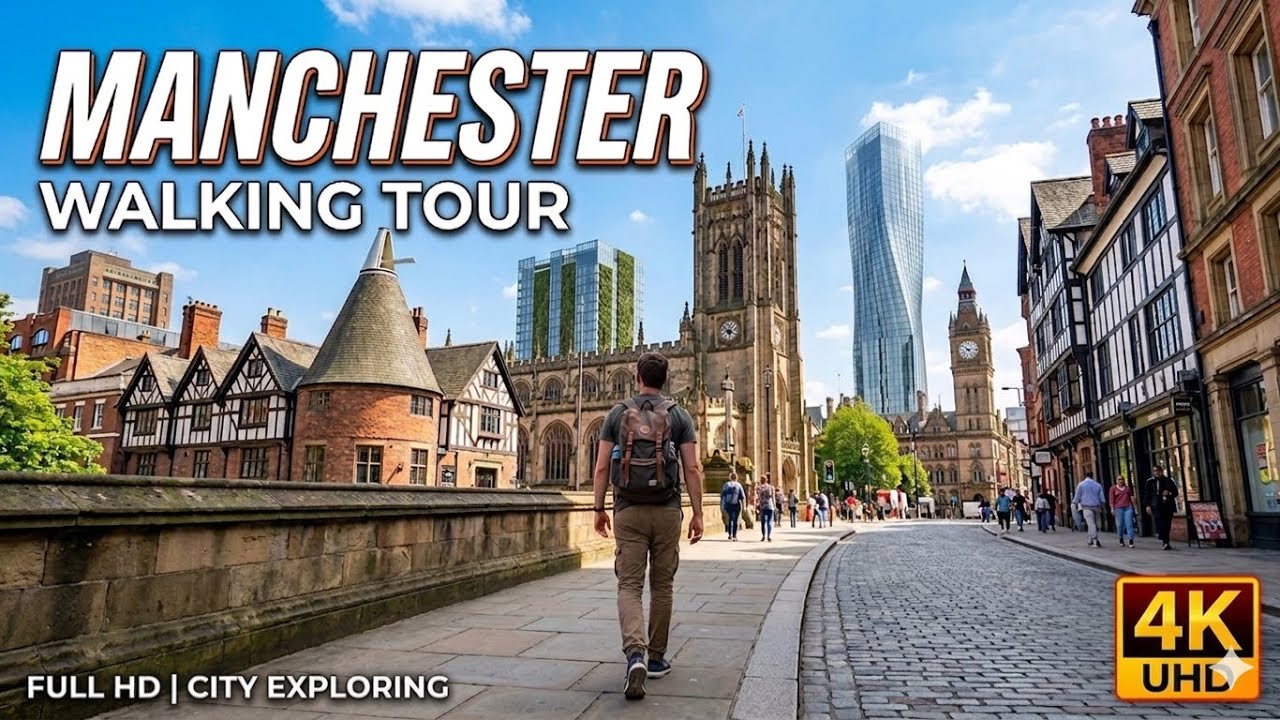 Manchester Walking Tour 4K - Complete City Centre Guide