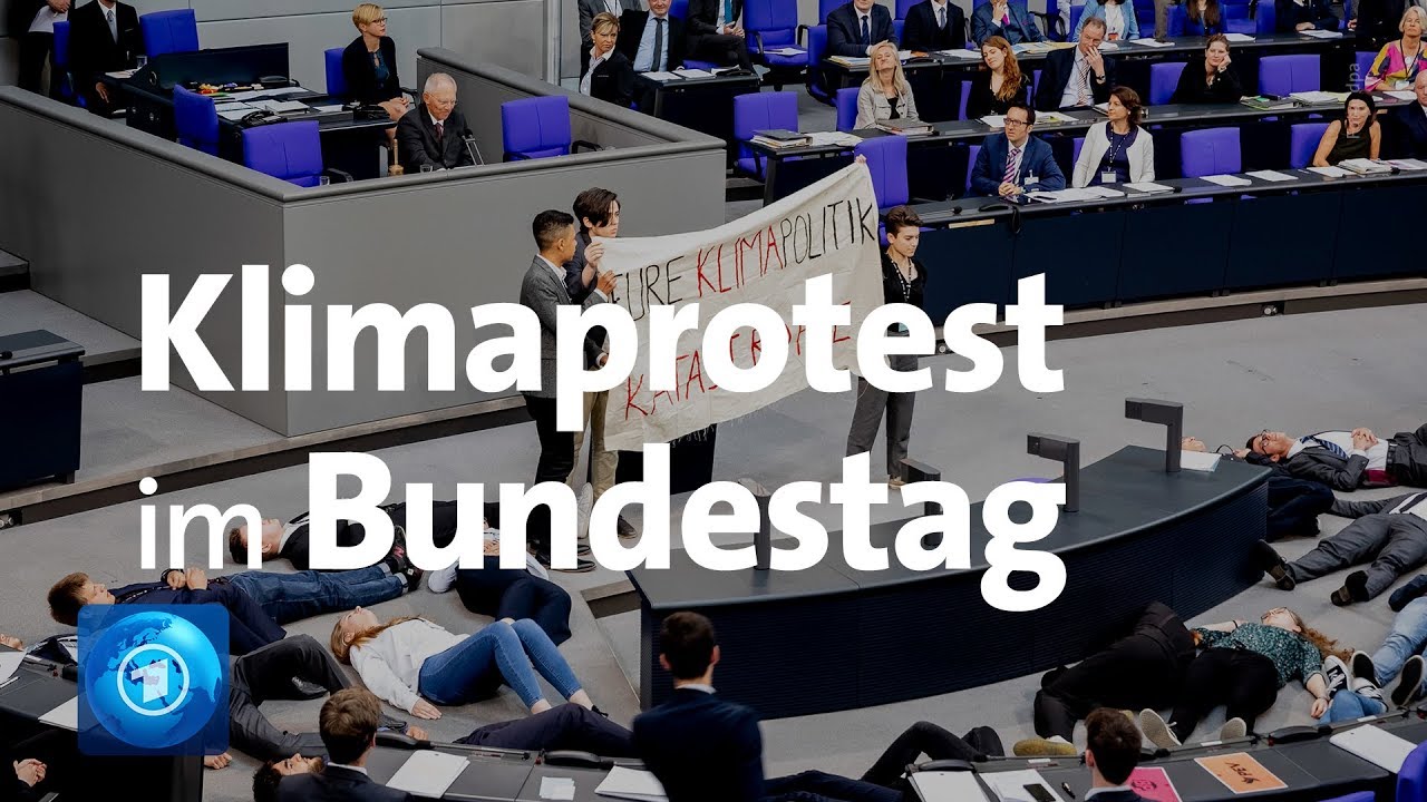 Klimaprotest bei Jugend-Planspiel im Bundestag