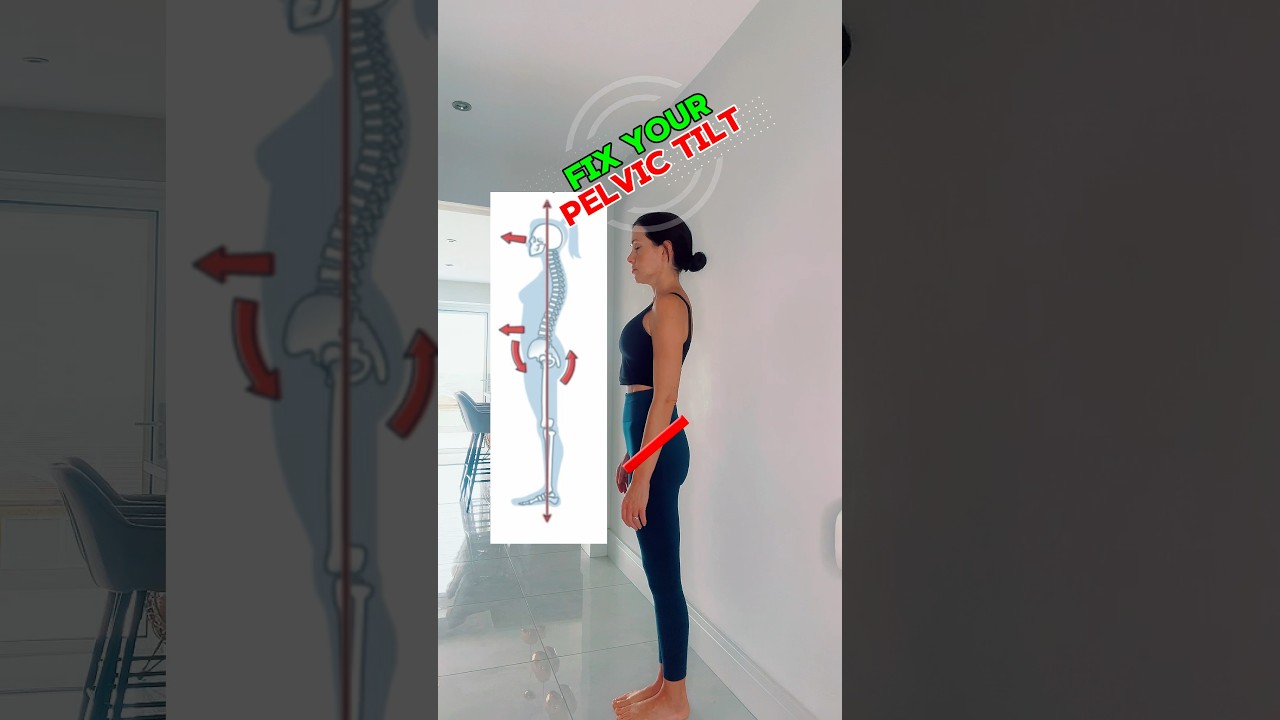 Fix your pelvic tilt! This works ‼️ #pelvictilt #yogaforhips #betterposture r