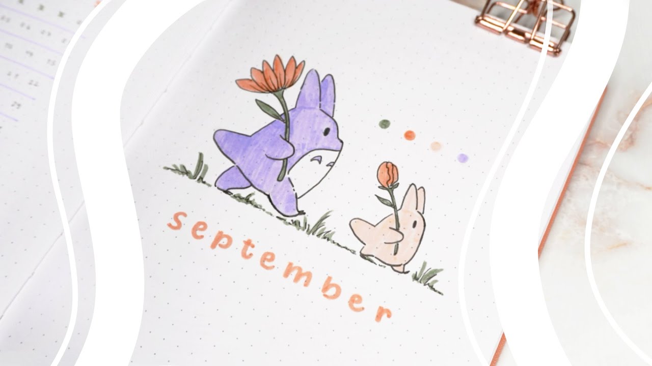 September 2024 bullet journal setup | plan with me | studio ghibli theme ♡