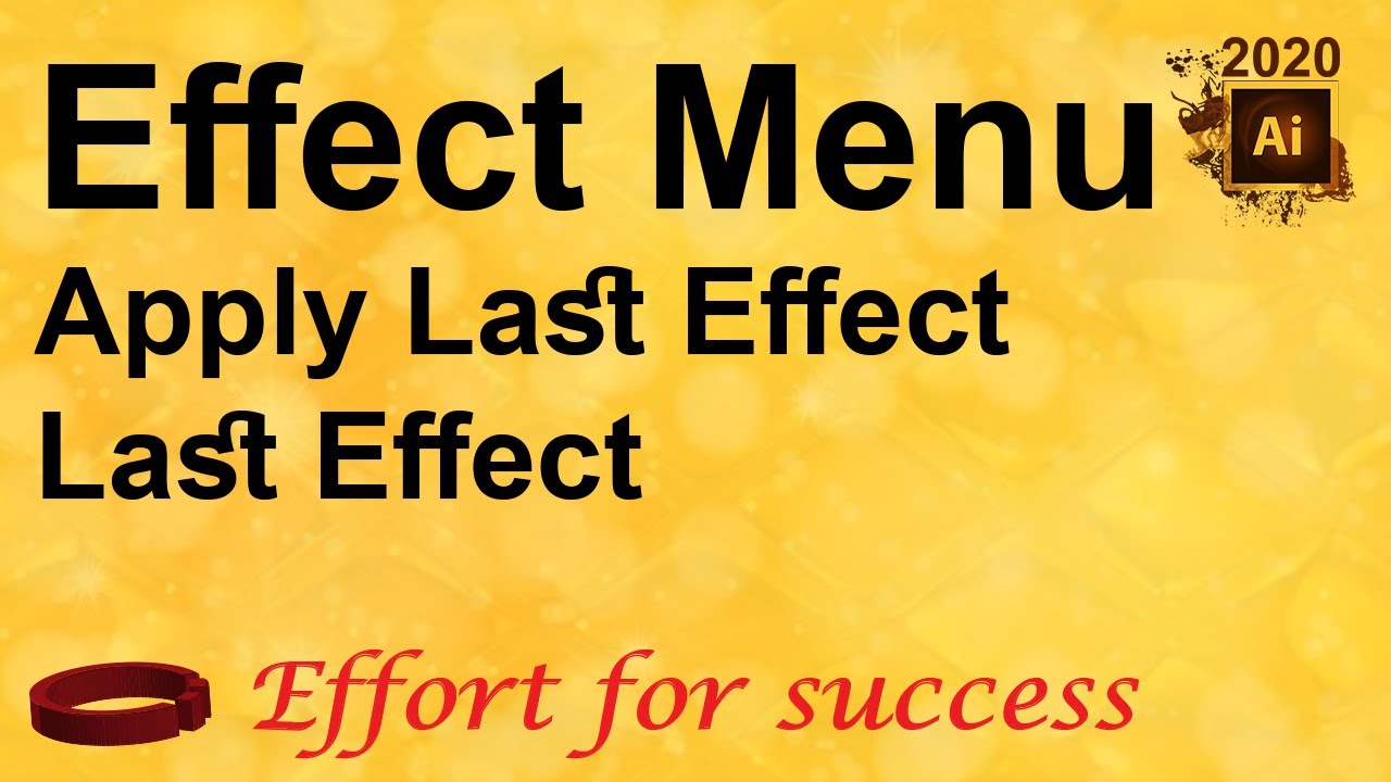 Adobe illustrator class 148 effect menu apply last effect and last effect option Urdu/Hindi