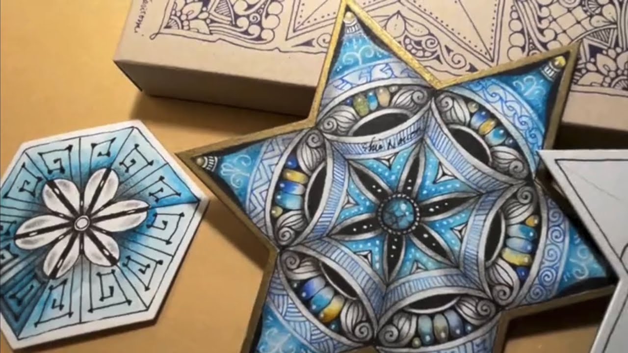 Inktober Tangles 2024 Day15 & 17 & 18 / インクトーバータングルス2024  / Zentangle #tofube #veerap #halofoil