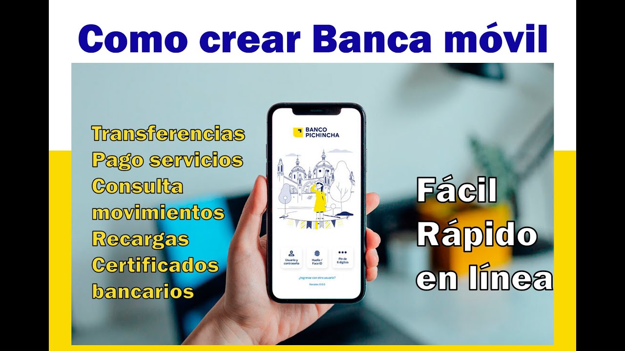 Como #crear #banca móvil - #banco #Pichincha 2024