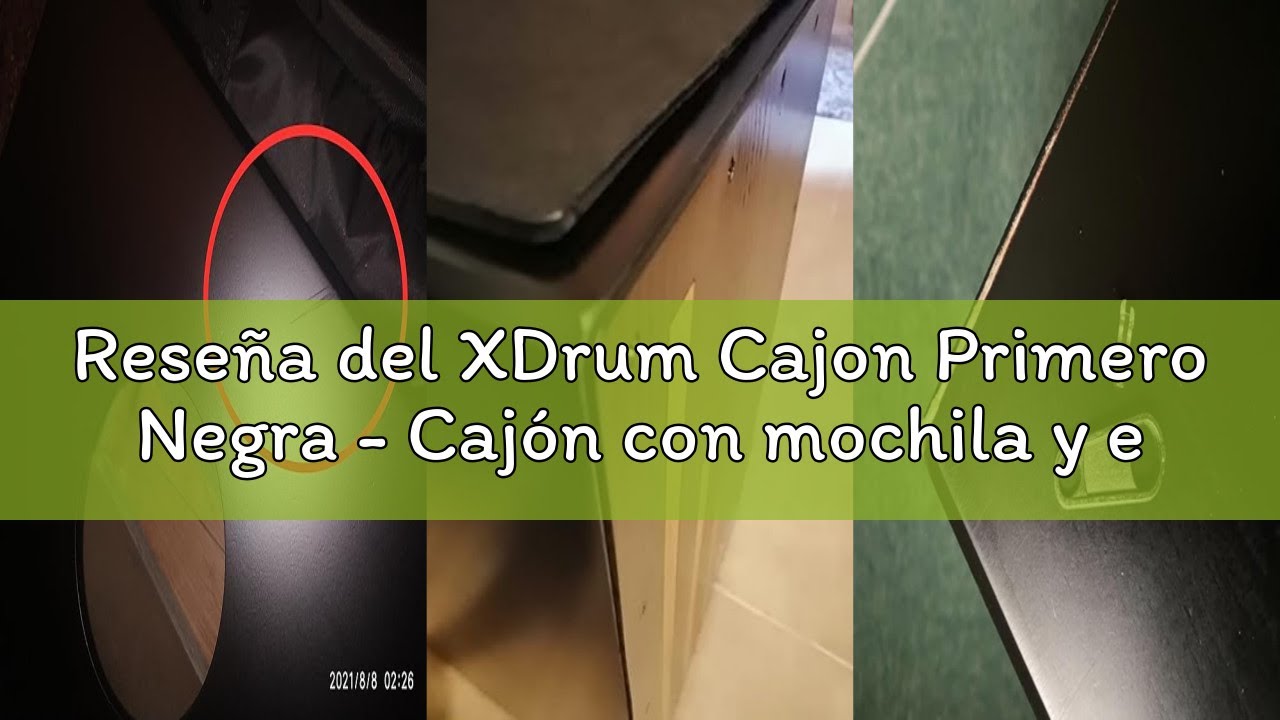 Reseña del XDrum Cajon Primero Negra - Cajón con mochila y escuela - Caja de percusión con sonido de