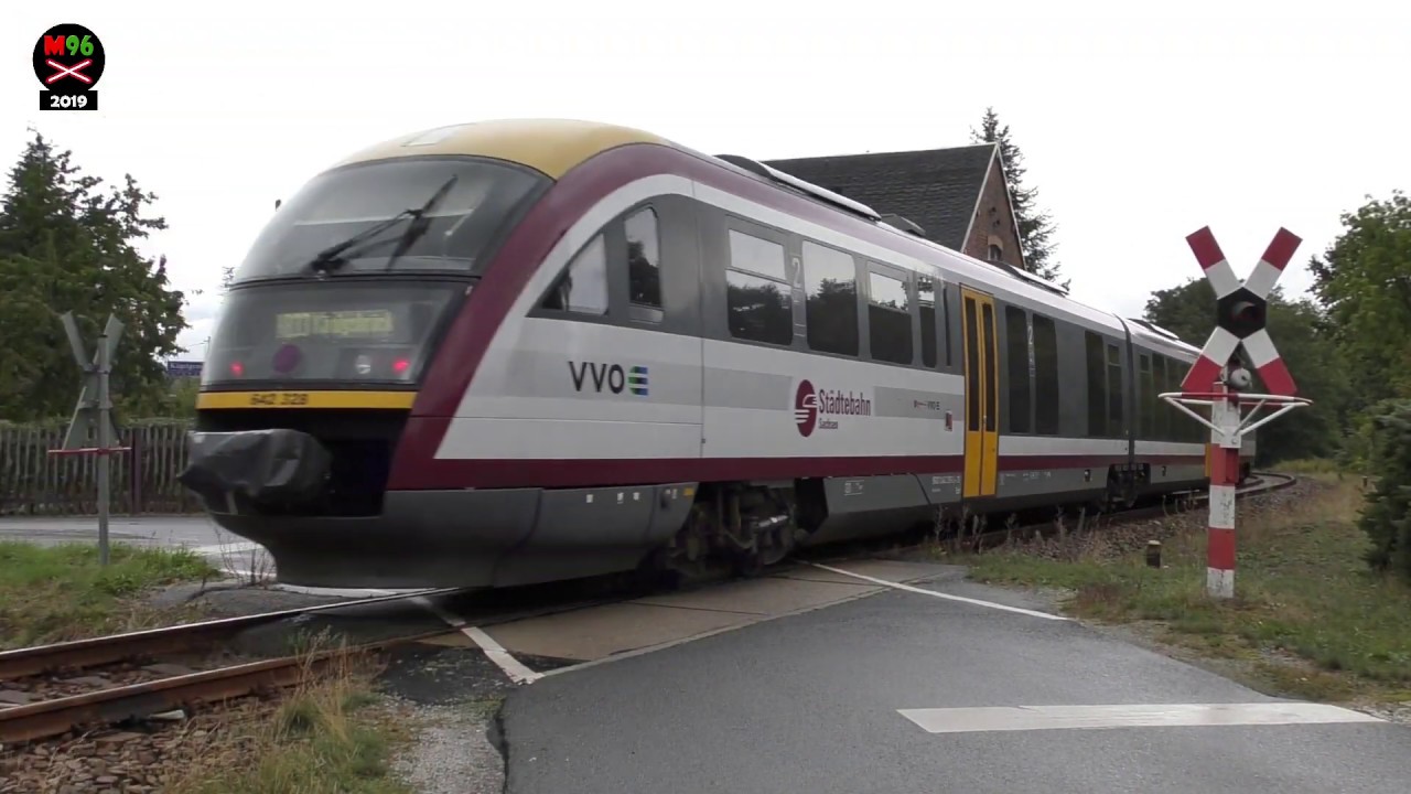 Bahn&uuml;bergang Weixdorf #2 (D) - 25.9.2019 / Železničn&iacute; přejezd / German railroad crossing