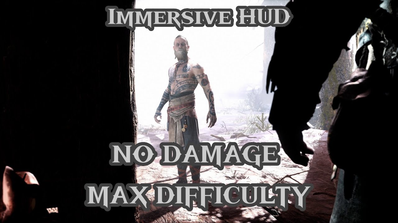 Kratos VS The Stranger - NO DAMAGE - Immersive HUD (GMGOW) | God of War