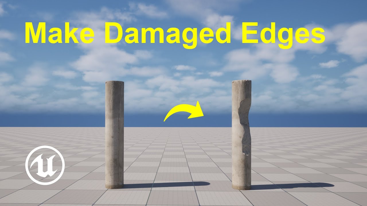 How to make damaged edges in Unreal Engine 5