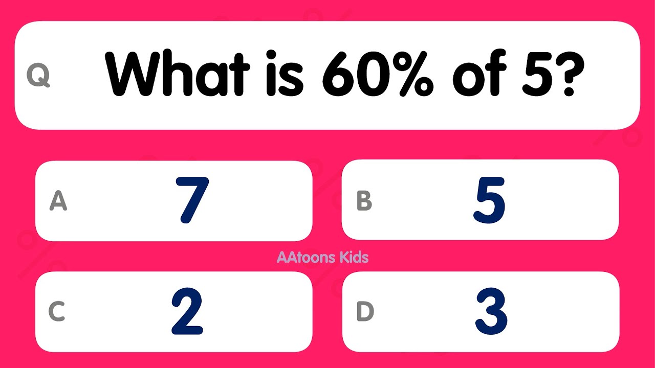 Percentage Quiz for Kids | Maths Quiz for Kids | Quiz Time