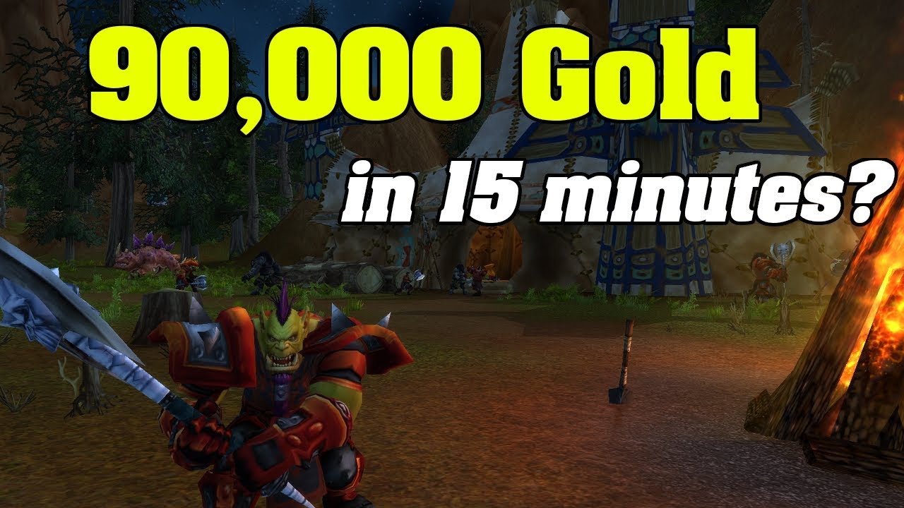 Goldfarming Solo - 90,000g in transmog, in 15 minutes??
