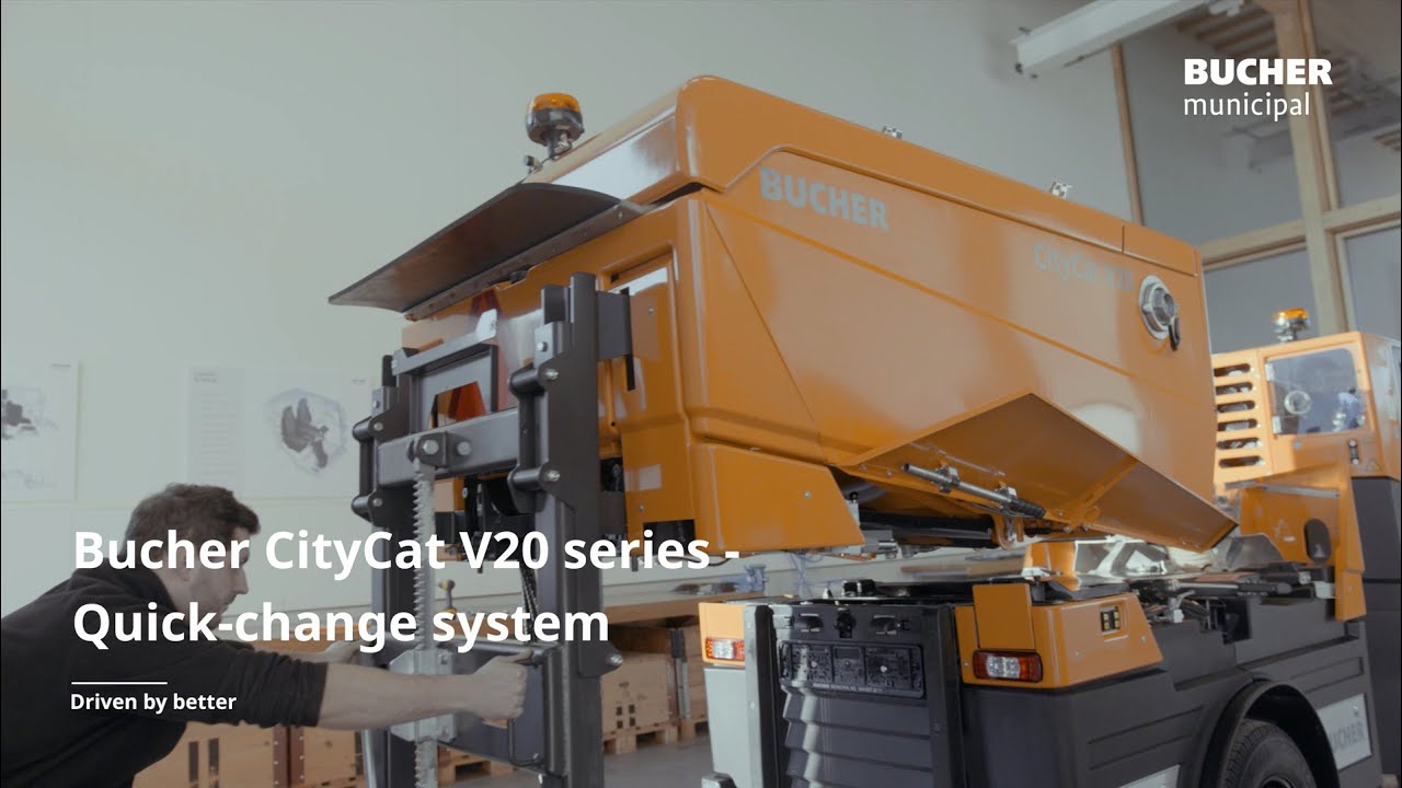 Bucher CityCat V20 series - Quick-change system