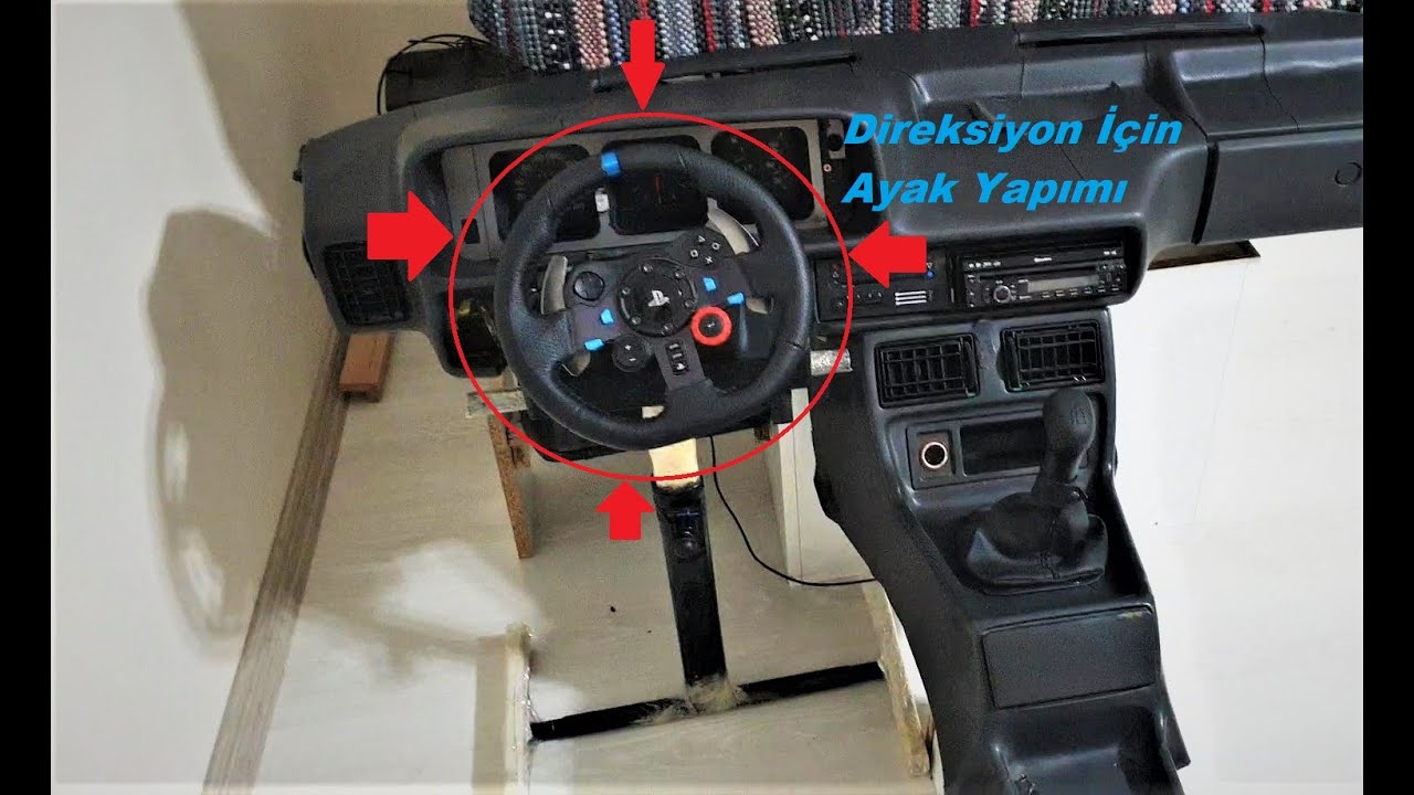 Logitech g29 Direksiyonu İçin Ayak Yapımı Eski Direksiyonu Söktüm.