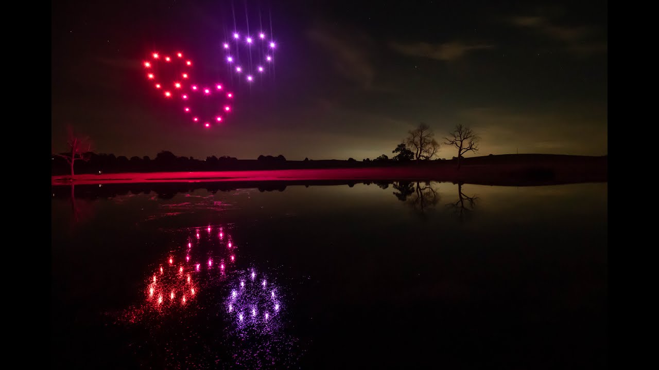Wedding Drone Light Show - Pixelation - 30 drones