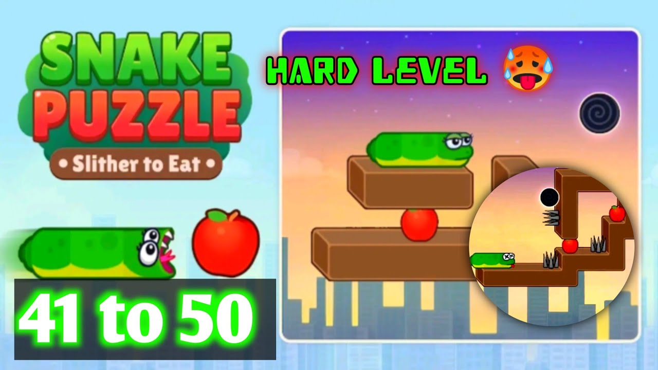 Snake 🐍 puzzle 41 to 50 Hard Level 🥵 Complete