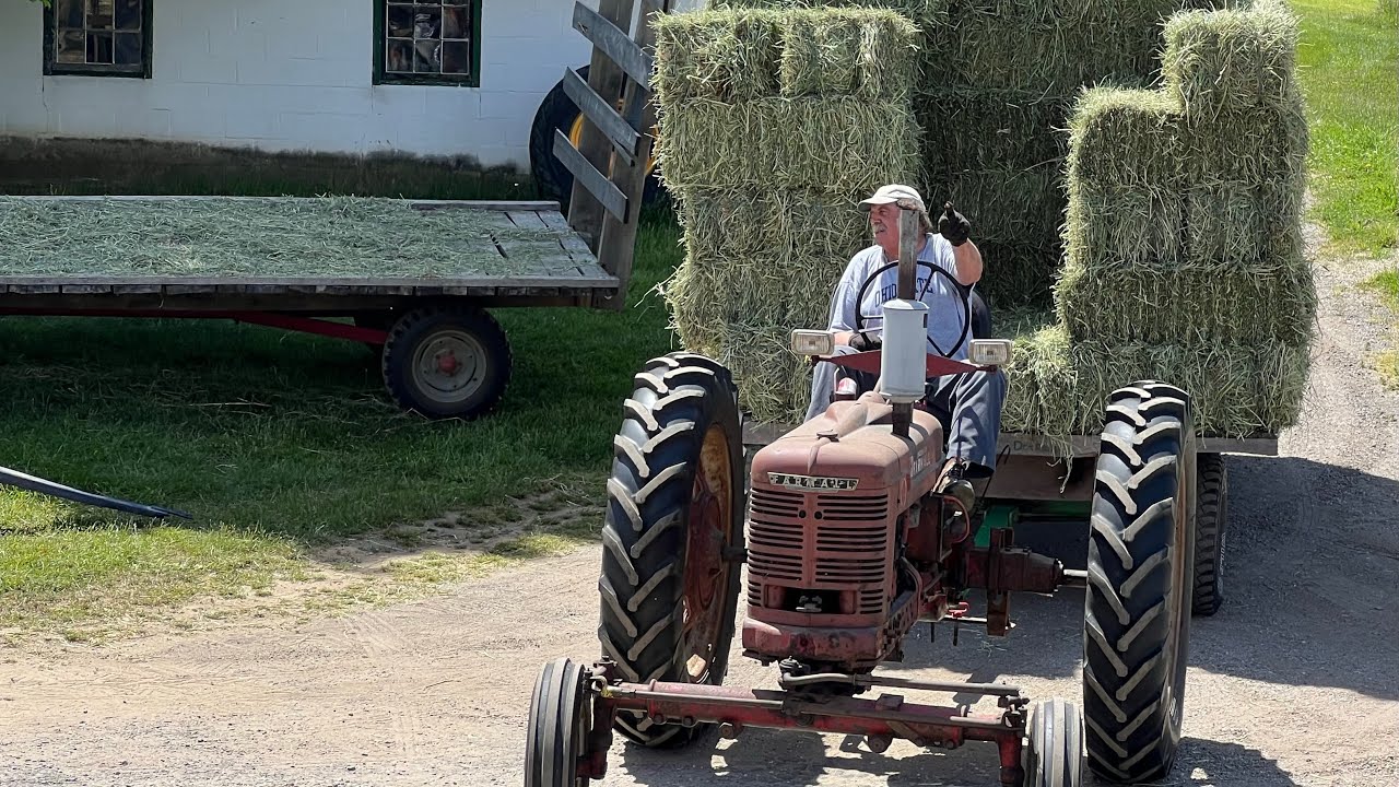 Stacking hay and running wagons
