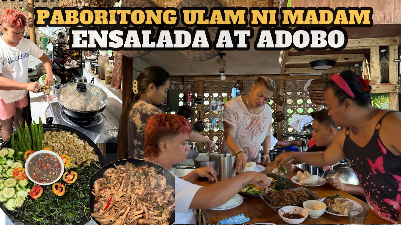 ADOBONG PAA NG MANOK AT ENSALADANG GULAY | LUNCH NGAYON SA FARM @SimplyAmory 
