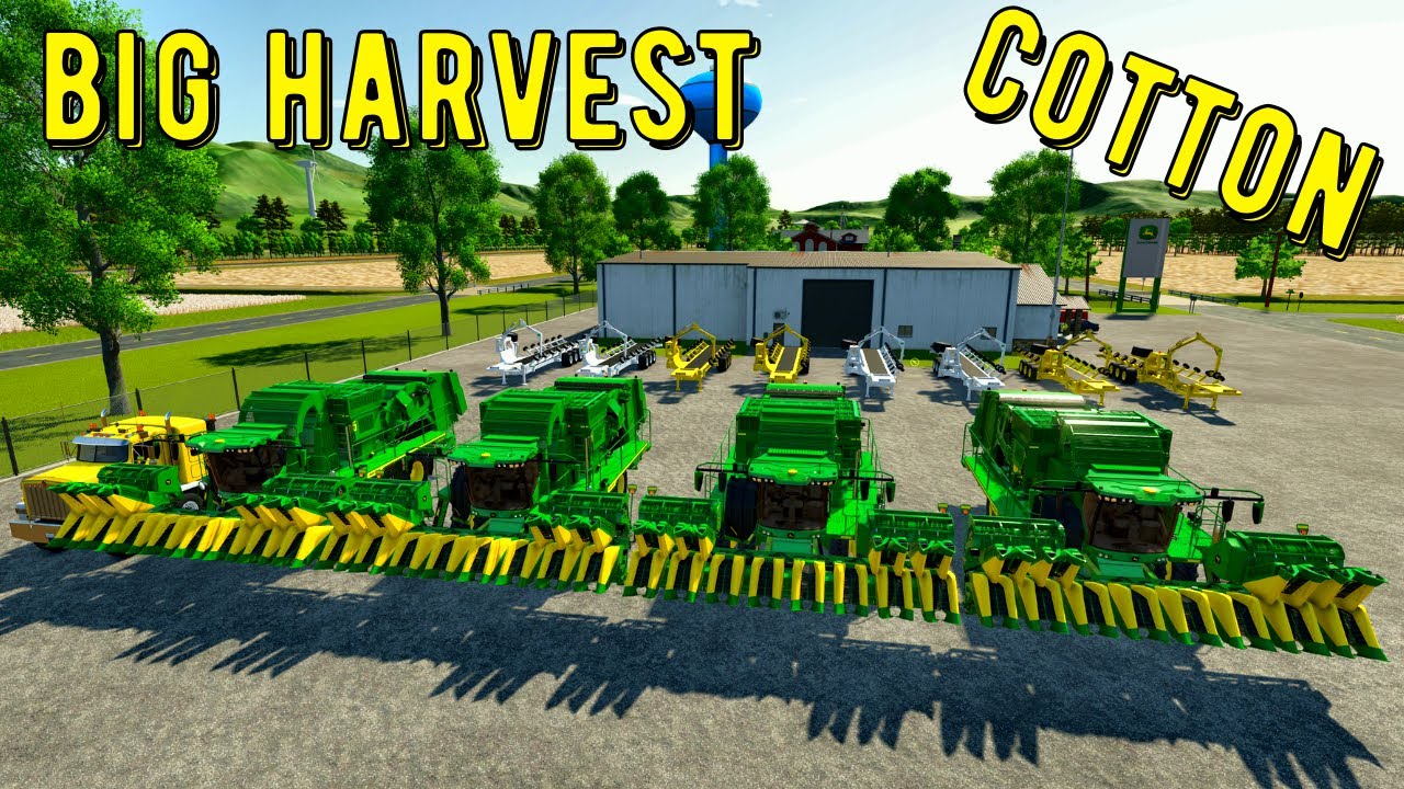 Farming Simulator 25: Большой урожай хлопка на ферме (таймлапс) FS25 геймплей