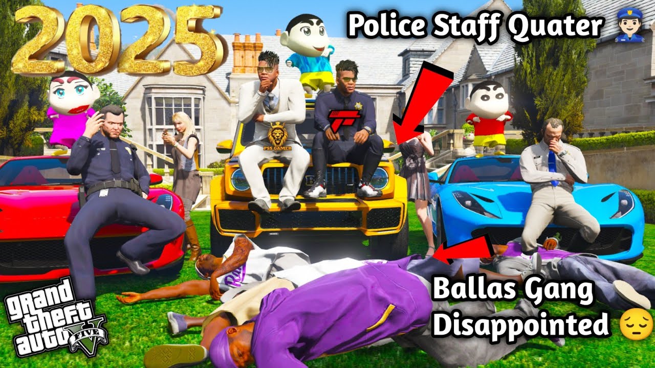 GTA 5: Franklin Police Family Shifted to Staff Quater👮🏻Ballas Gang END FriendShip🤬💔PS Gamester