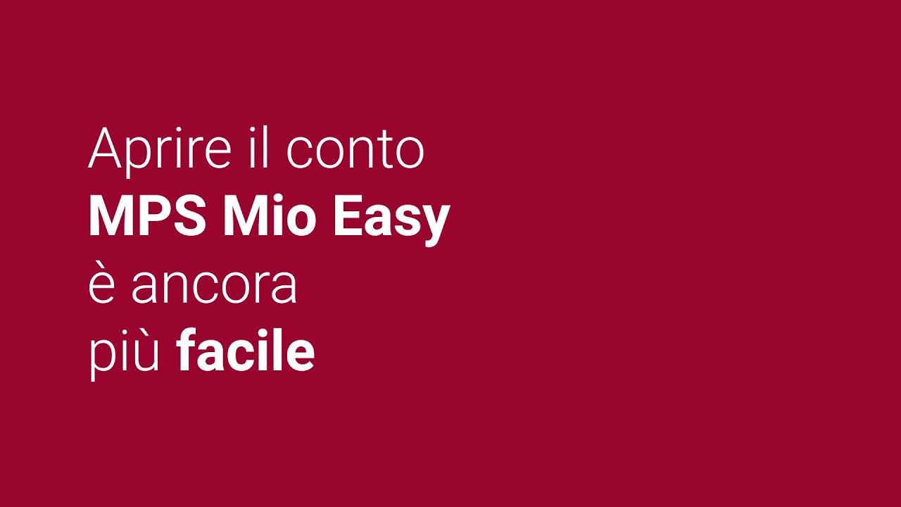 Conto MPS Mio Easy