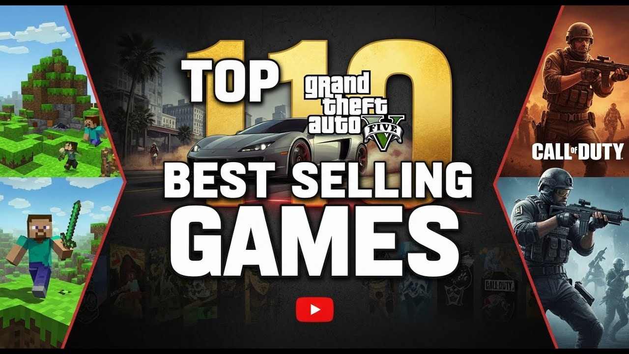TOP 10 BEST SELLING GAMES MINECRAFT, GTA 5 & MORE