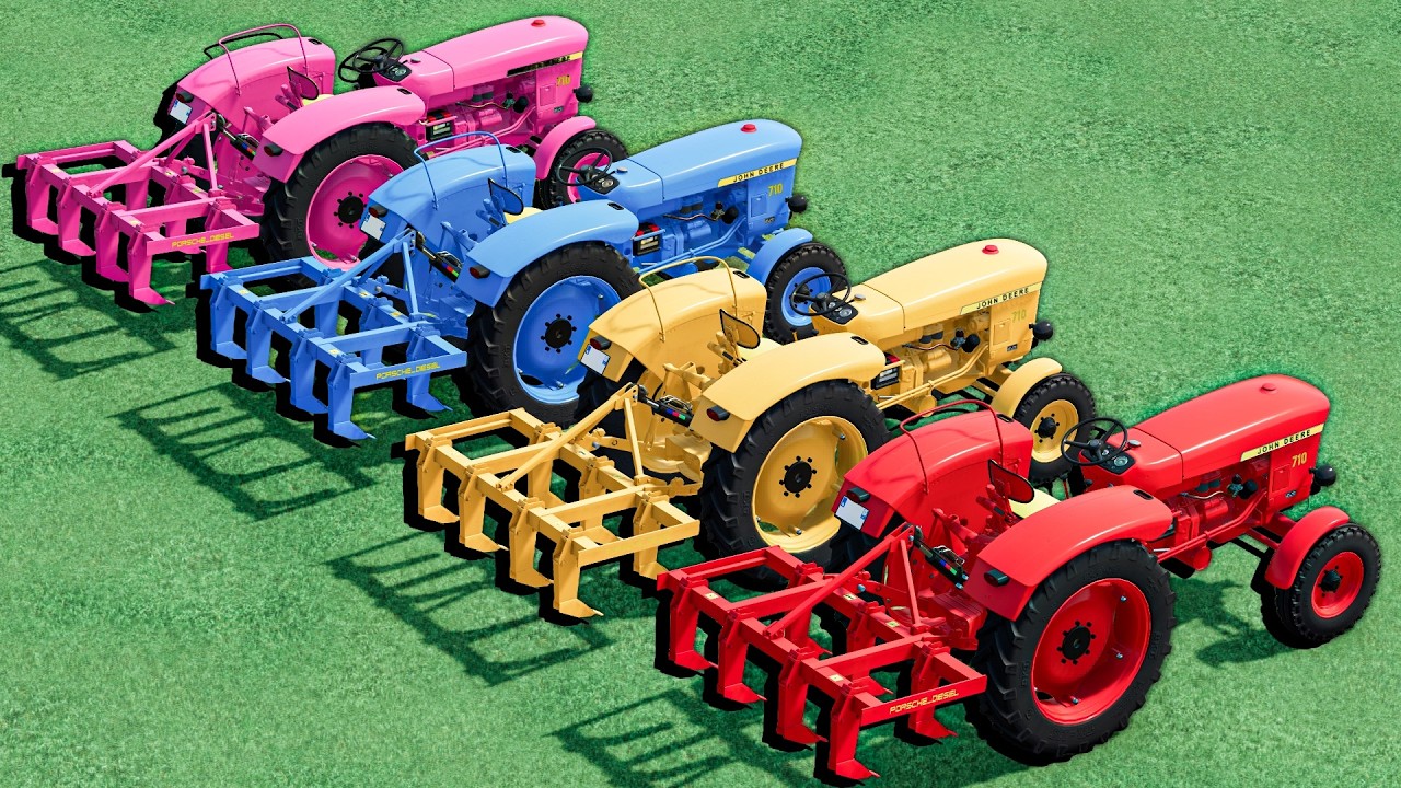 MULTI CULTIVATING Work With COLORFUL Mini Tractors | Farming Simulator 22