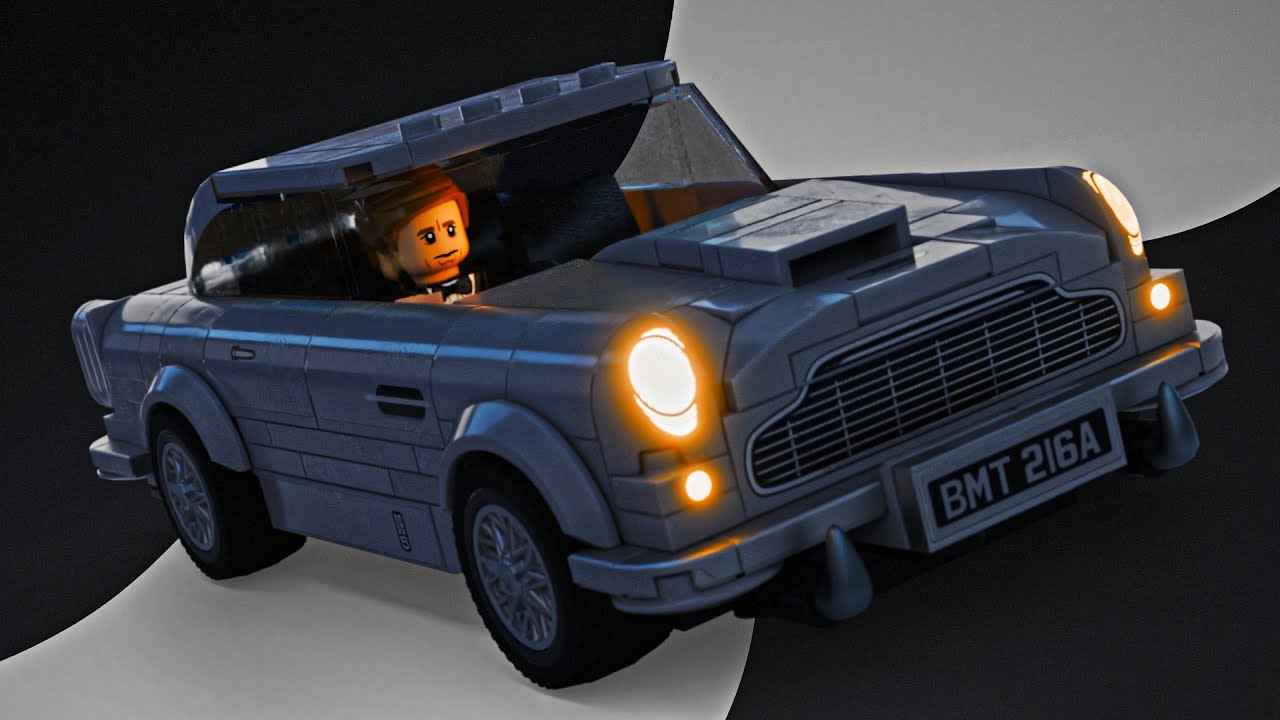 LEGO 76922 Speed Champions 007 Aston Martin DB5 (Night Version) | Blender Rendering Practice