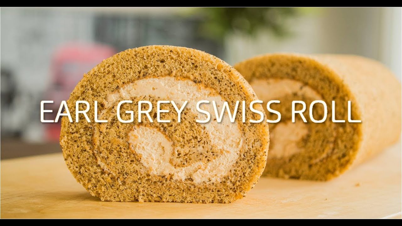 【お菓子作り】紅茶のロールケーキの作り方 / ミルクティークリーム入り Earl Grey Swiss Roll Cake ( Black Tea Cake) Recipe【ASMR】