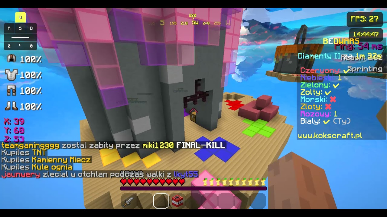 Tylko tnt i fajerbol jumpy na kokscraft