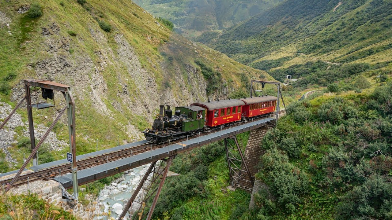 Dampf in den Alpen | Dampfbahn Furka Bergstrecke im Sommer 2022 | 30 Jahre Realp - Tiefenbach