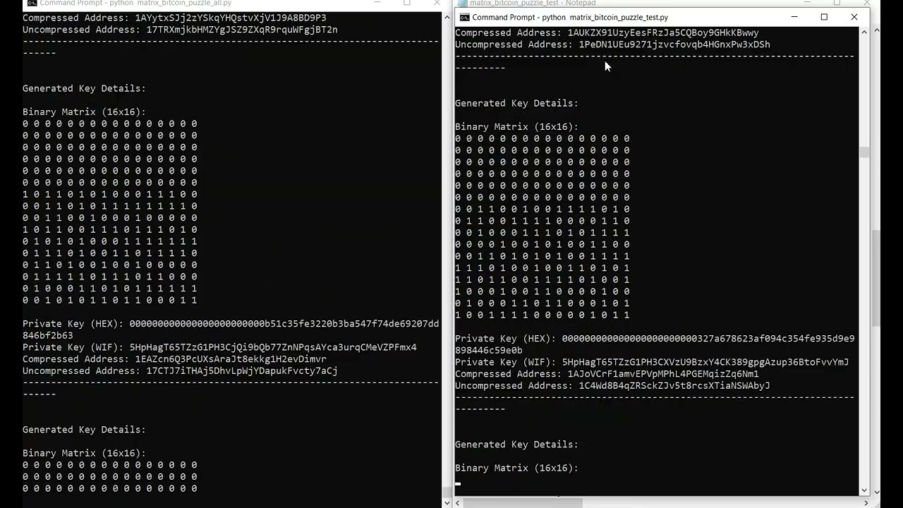 MATRIX PUZZLE BITCOIN