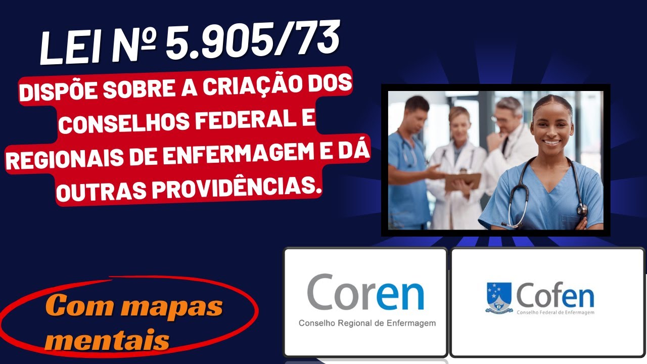 Lei 5.905/73 - Estudo completo para concurso do COFEN e CORENs