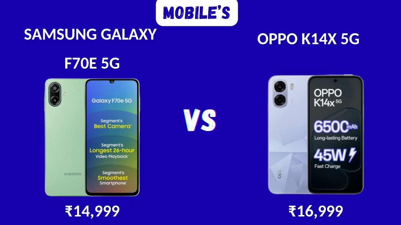 Samsung F70e 5G vs Oppo K14x 5G 🔥 Which One is Better?