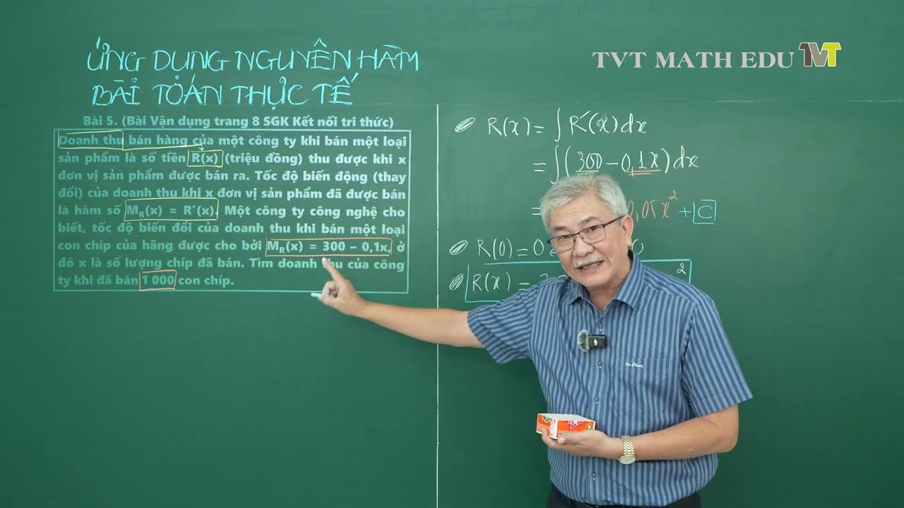 ỨNG DỤNG NGUYÊN HÀM - BÀI TOÁN THỰC TẾ 12 - Thầy Trần Văn Toàn - 