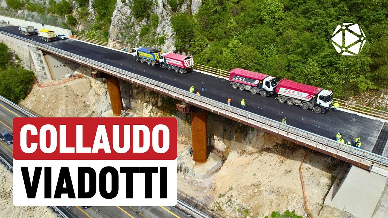 Ponti NUOVI alla prova FINALE - Come si collauda un viadotto prima di aprirlo al traffico.