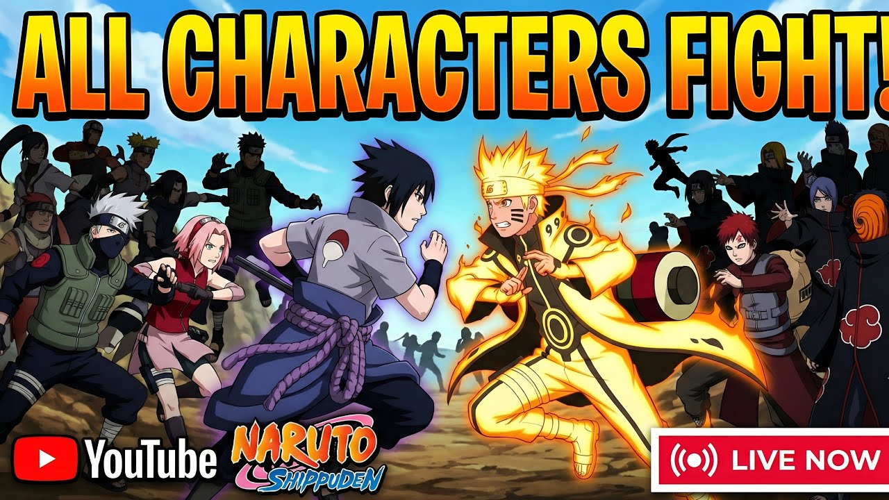 Naruto All Characters Ultimate Battle Live 🔥 | All Naruto Characters Fight