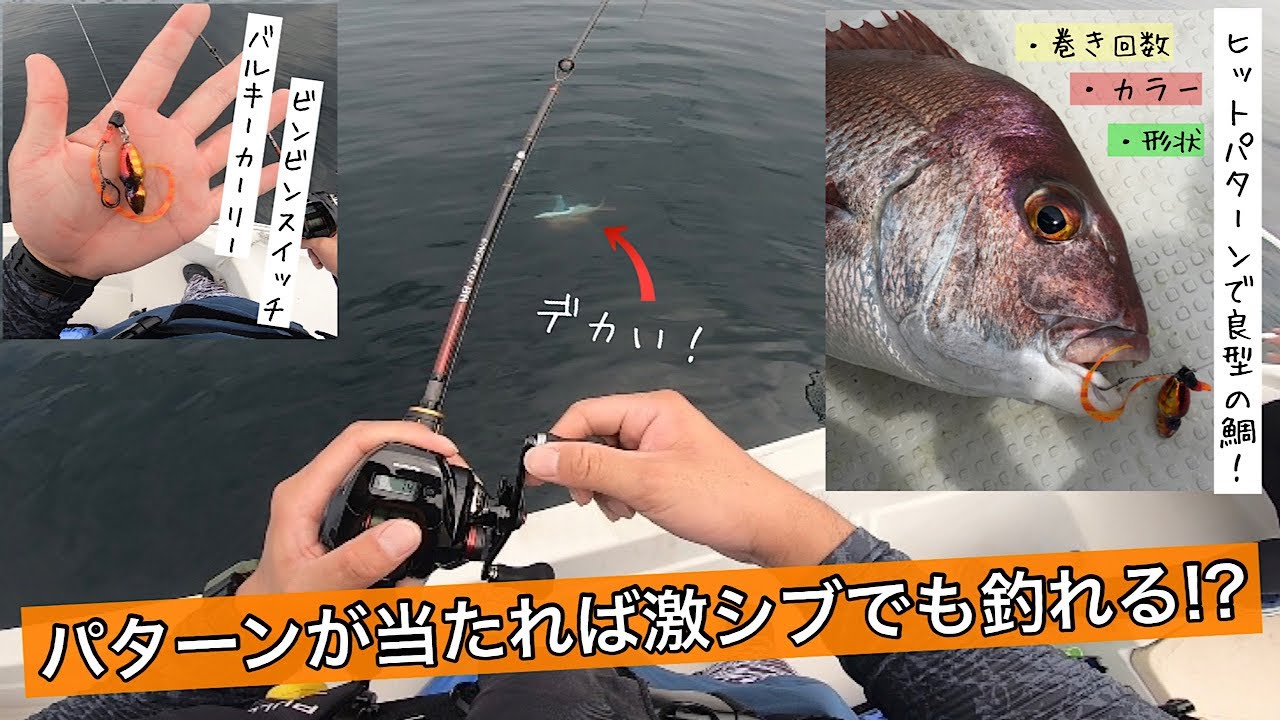 【タイラバ】何をやっても反応が悪い状況でも、パターンが当たれば良型の鯛もヒット！　(バルキーカー×ビンビンスイッチ)