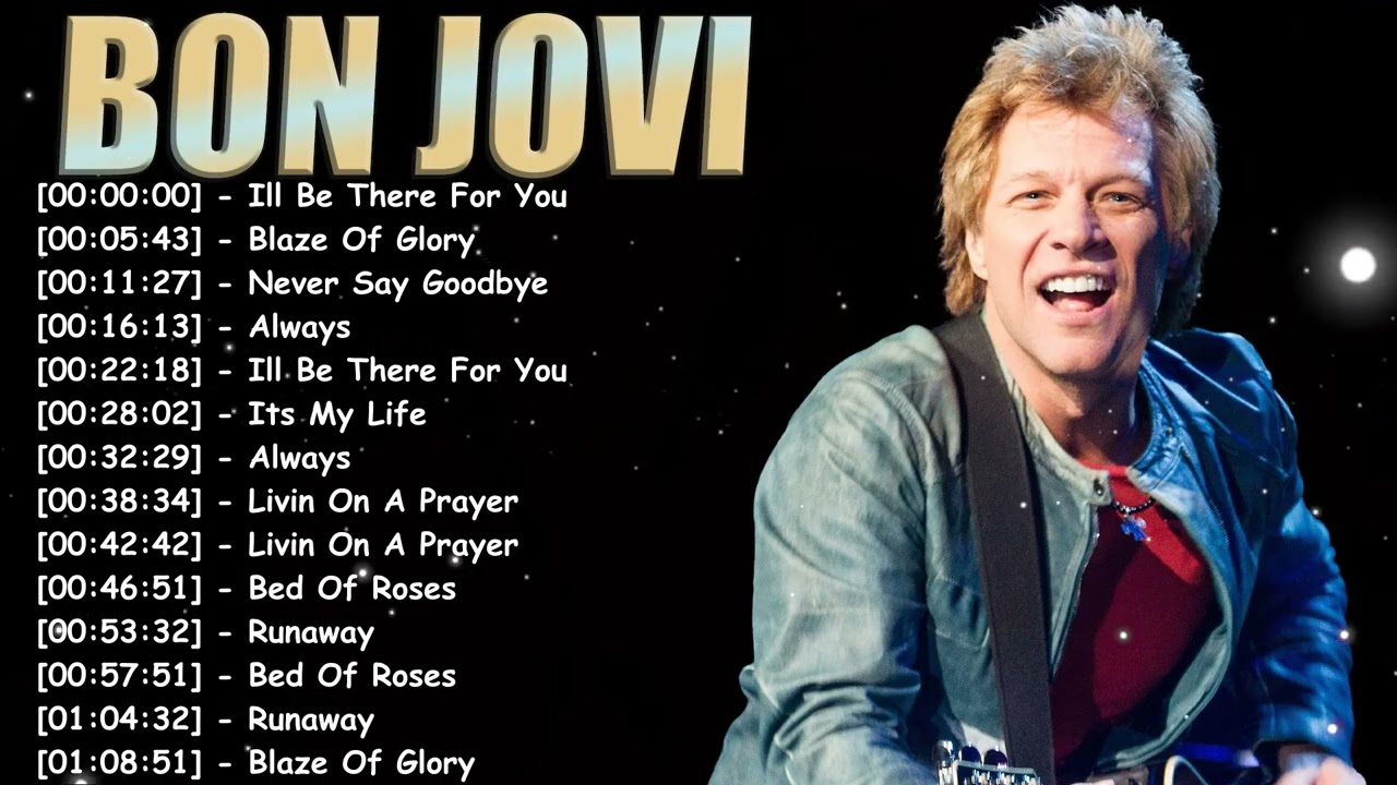 Bon Jovi Greatest Hits Full Album – Best 80s Rock Songs Nonstop Playlist