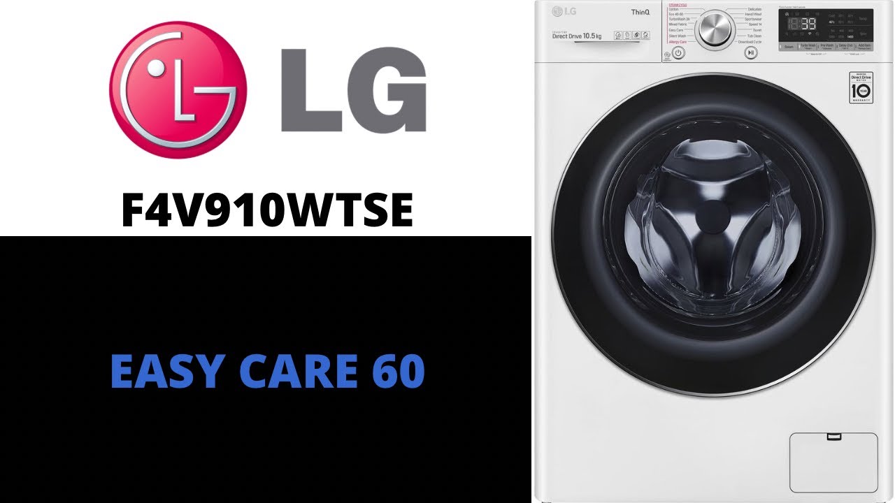 LG ThinQ F4V910WTSE Washing Machine - Easy Care 60