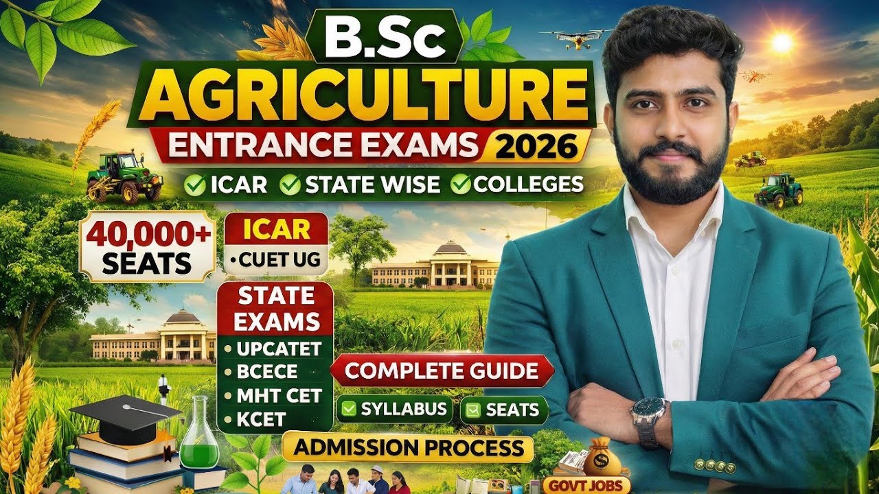 B.Sc Agriculture Entrance Exams 2026 | B.Sc Agriculture Kaise Kare 2026? ICAR + State Exams + Seats